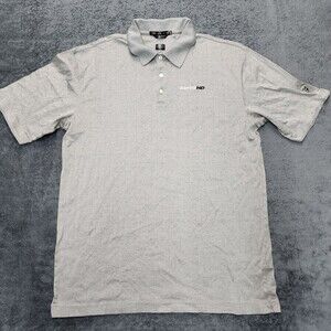 Nike Tiger Woods ESPN HD Men's Gray Golf Polo Shirt Size L